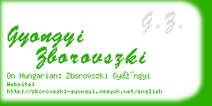 gyongyi zborovszki business card